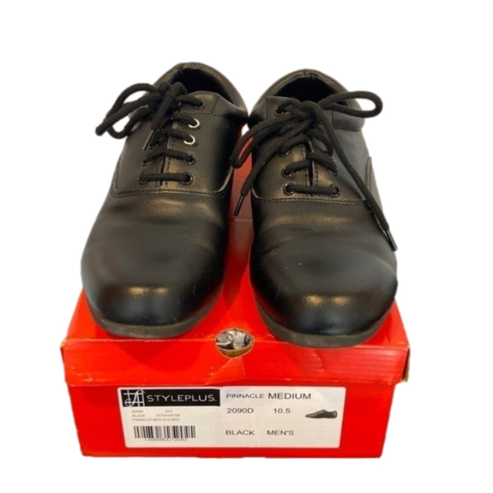 Men’s Black Leather Marching Band Dress Shoes Size 10.5
